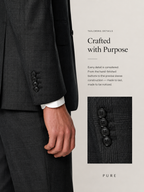 PURE Tailored Dark Grey Checked Suit PURECLO