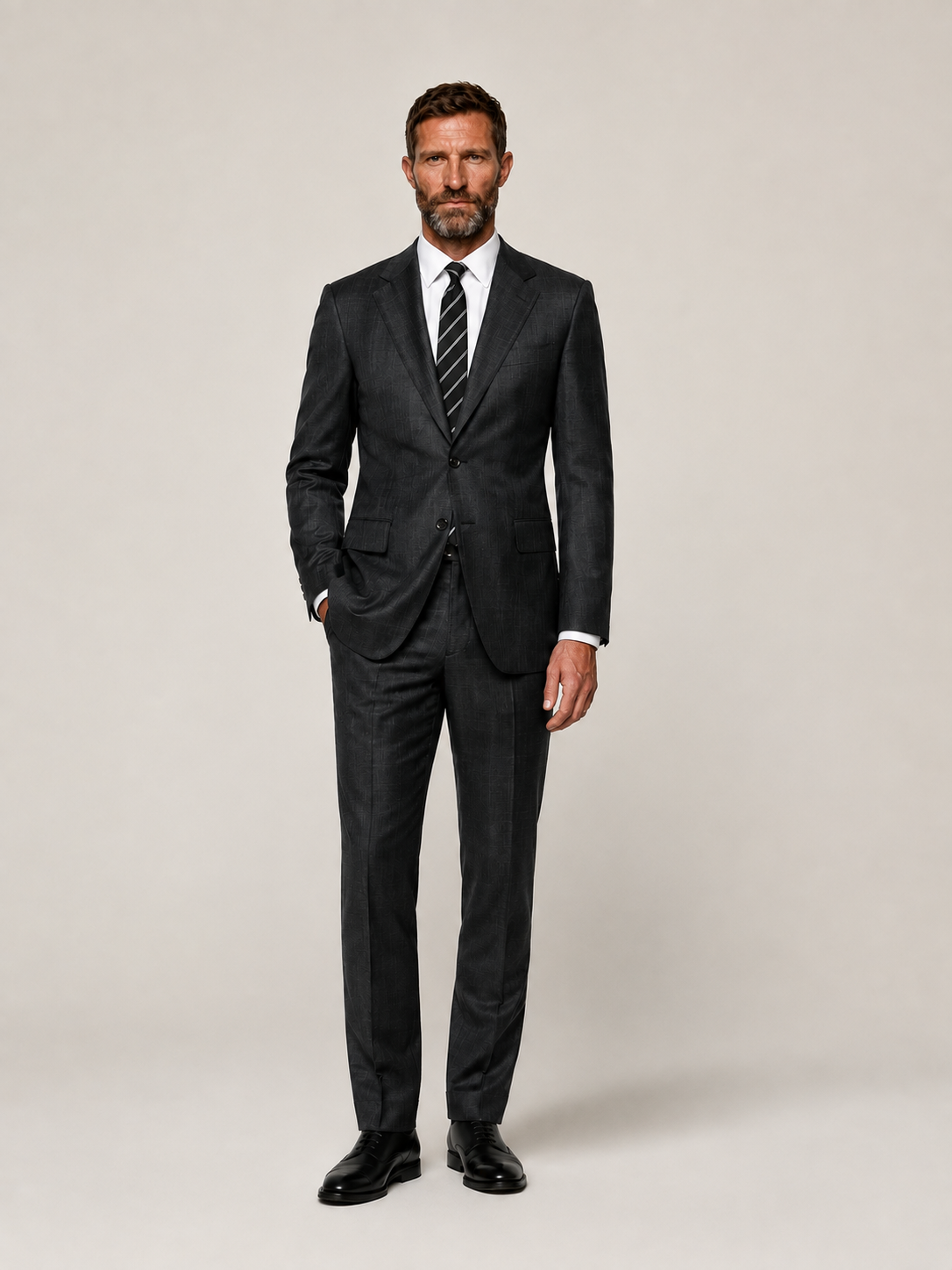 PURE Tailored Dark Grey Checked Suit PURECLO