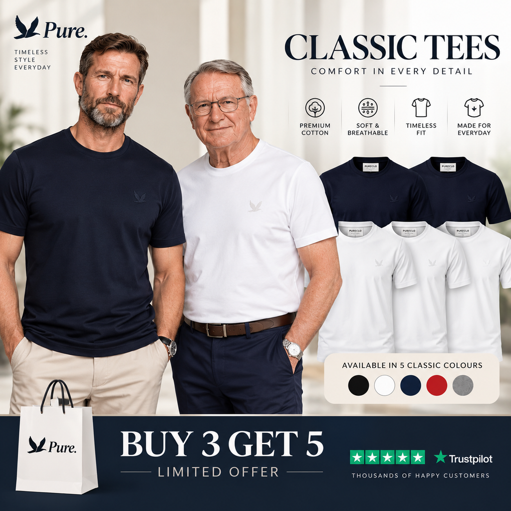 [BUY 3 GET 5]  Pure™ Kit 5 T-Shirt Pima Cotton | Premium Edition PURECLO