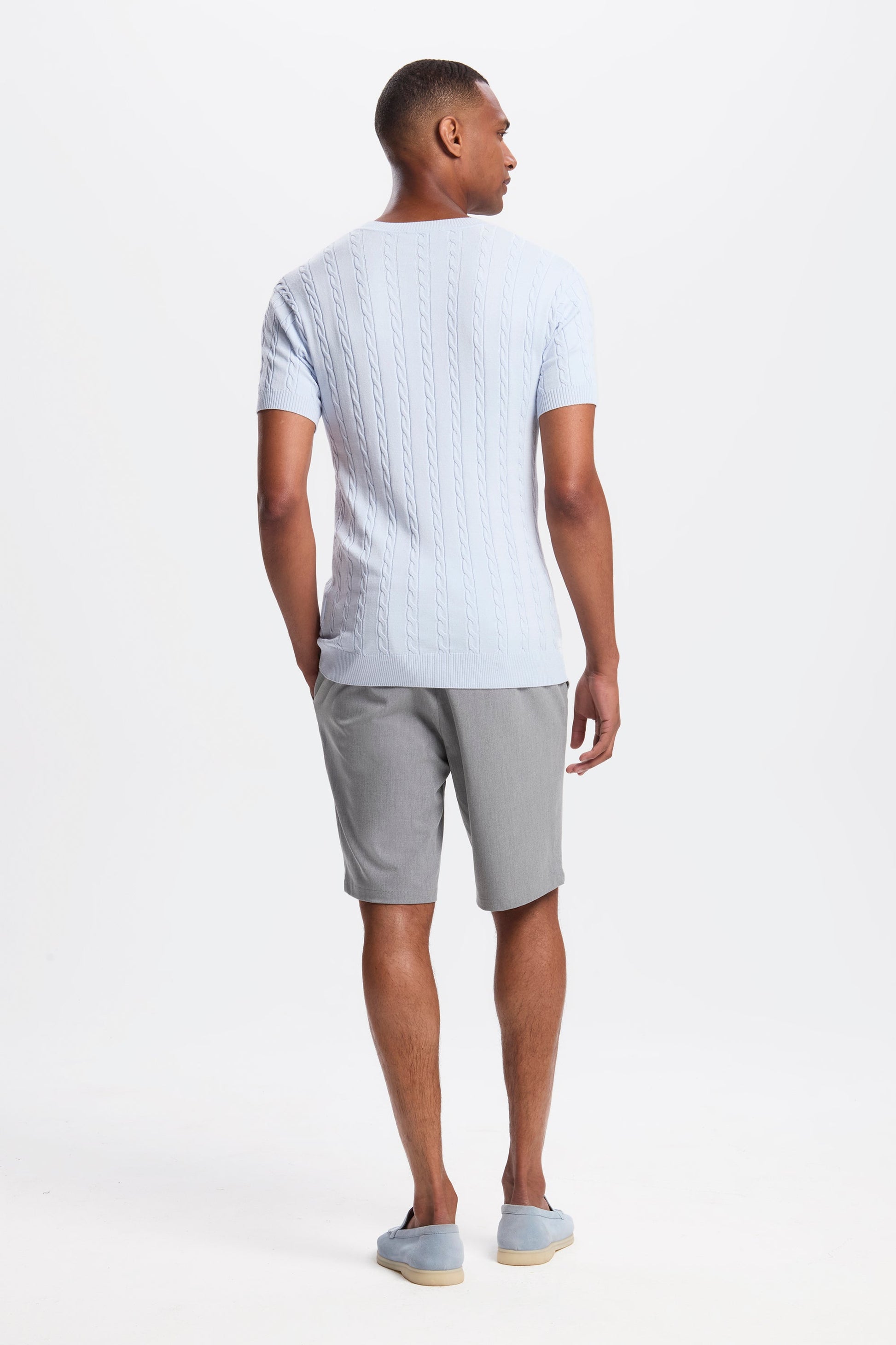 THE CABLE SHORT SLEEVE T-SHIRT - PURECLO