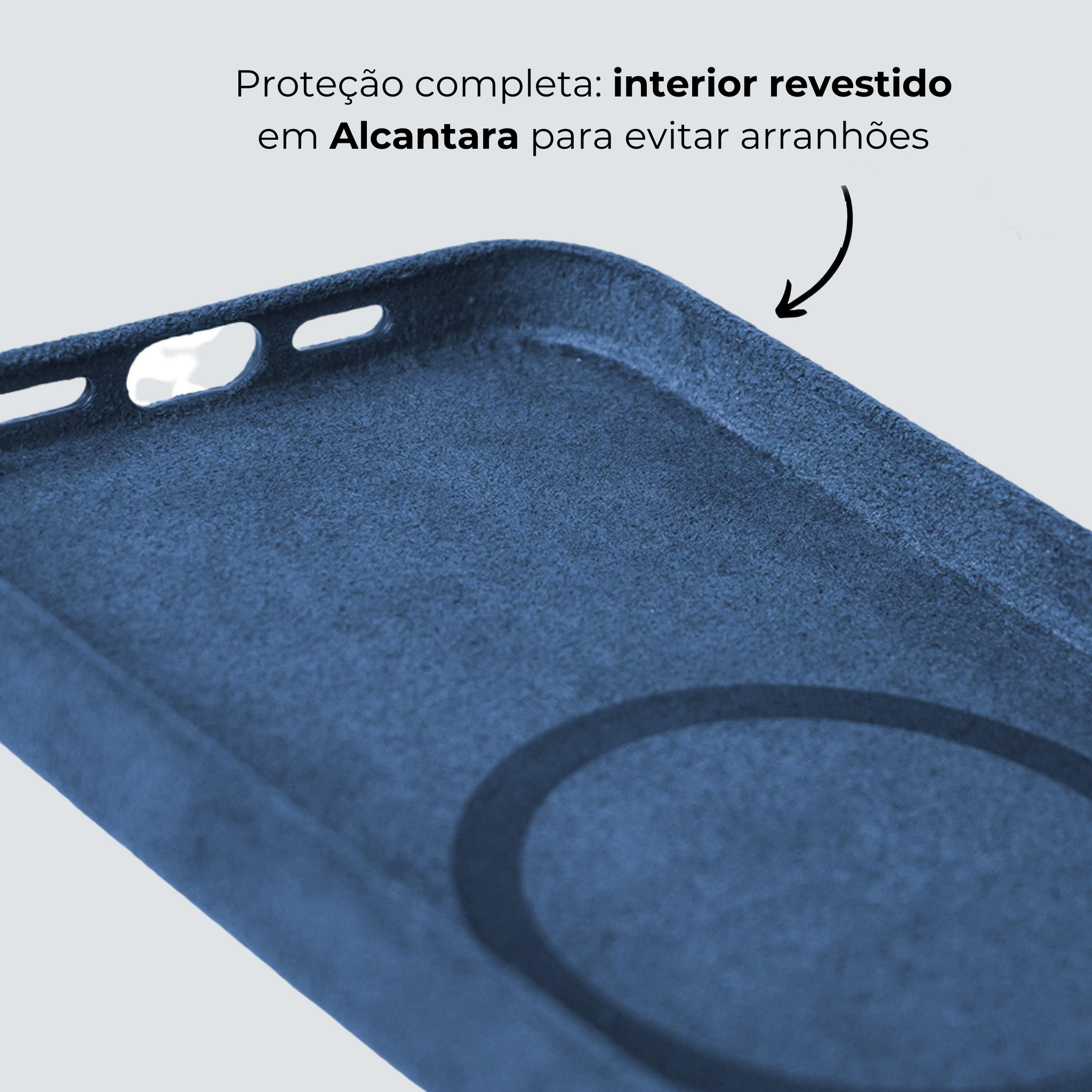 Alcantara Case - Ocean Blue