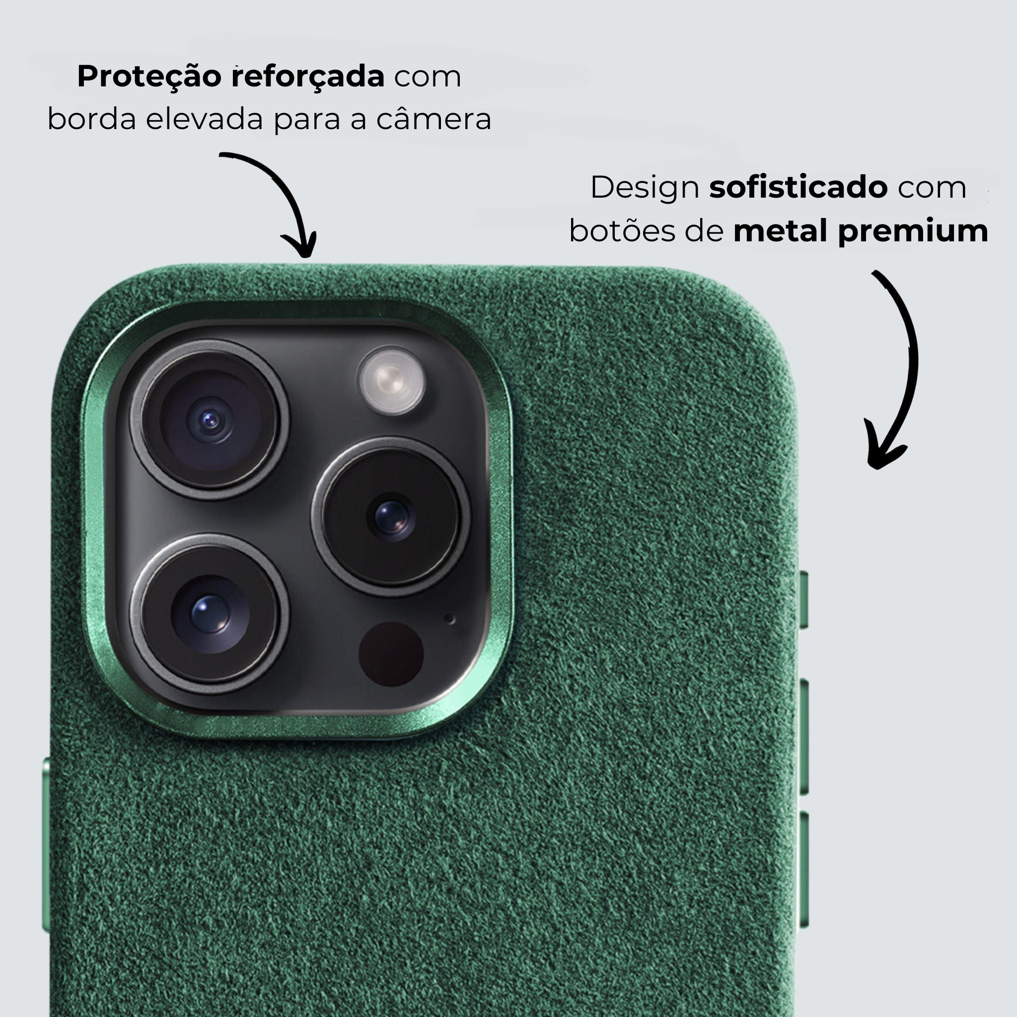 Alcantara Case - Midnight Green