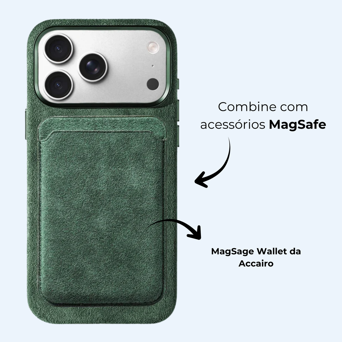 Alcantara Case - Midnight Green