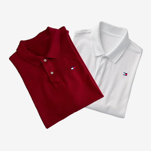 [BUY 1, GET 2] Set of 2 TH Essential Poloshirts - Pure