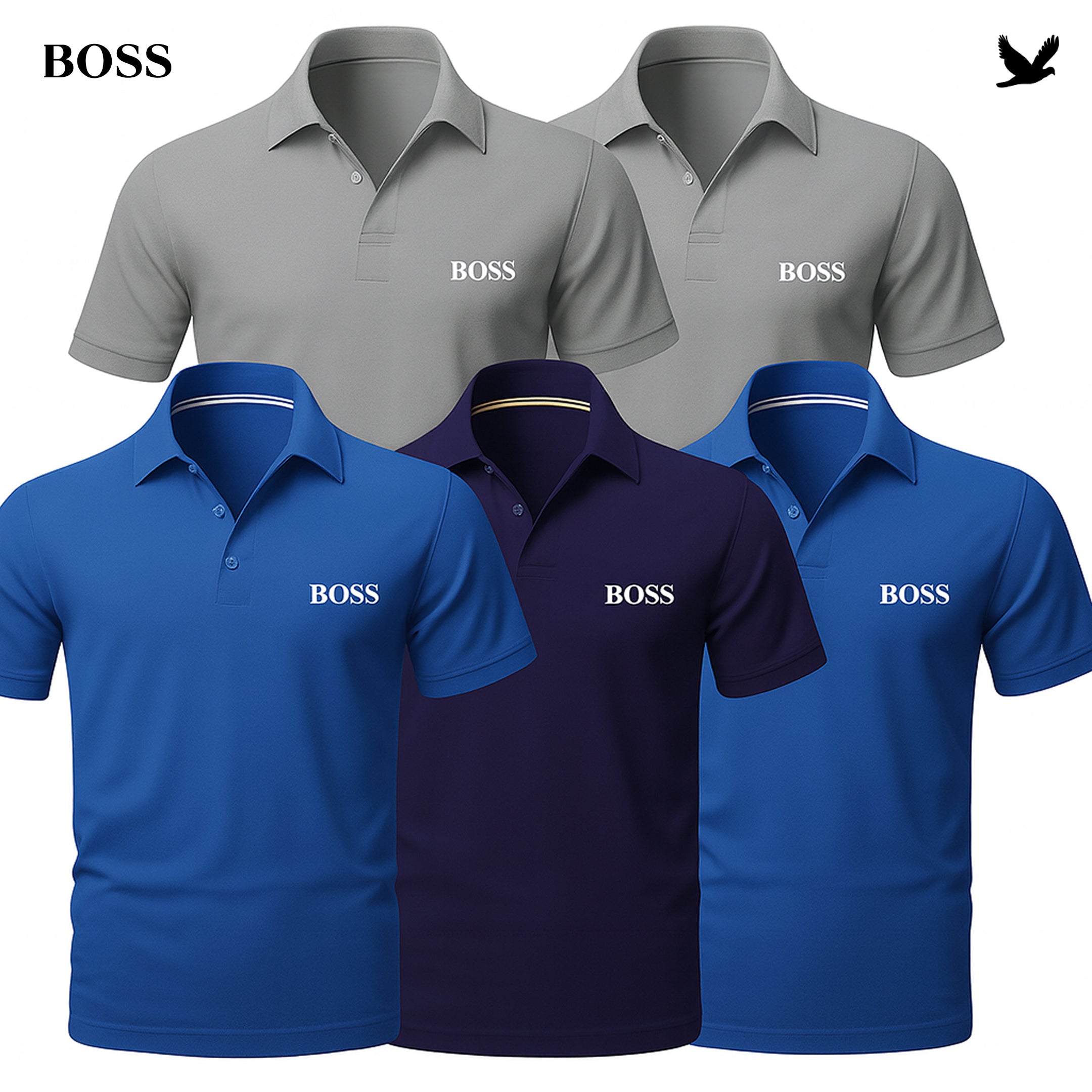 [BUY 3, GET 5] Kit 5 Polo Boss Essential - Pure
