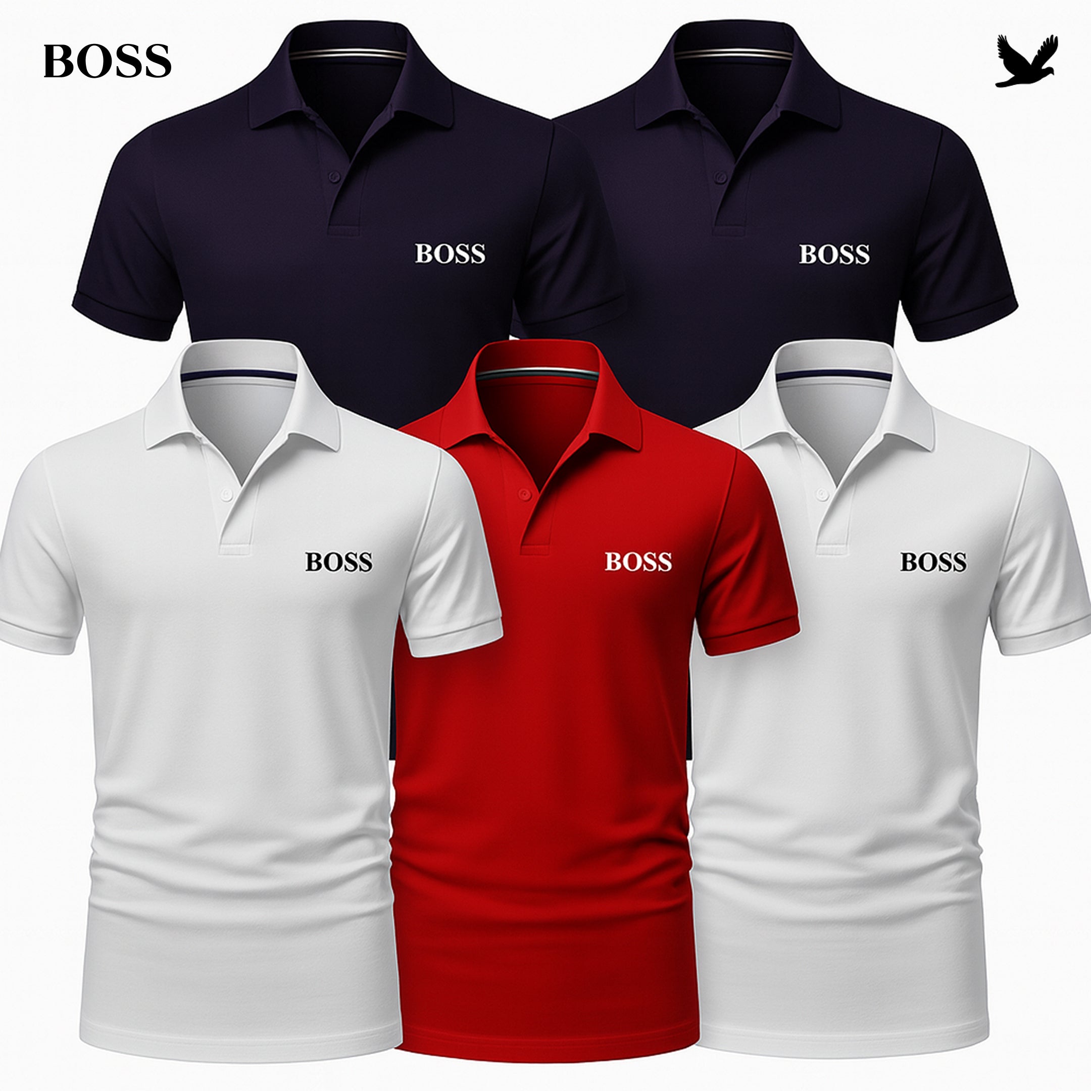 [BUY 3, GET 5] Kit 5 Polo Boss Essential - Pure