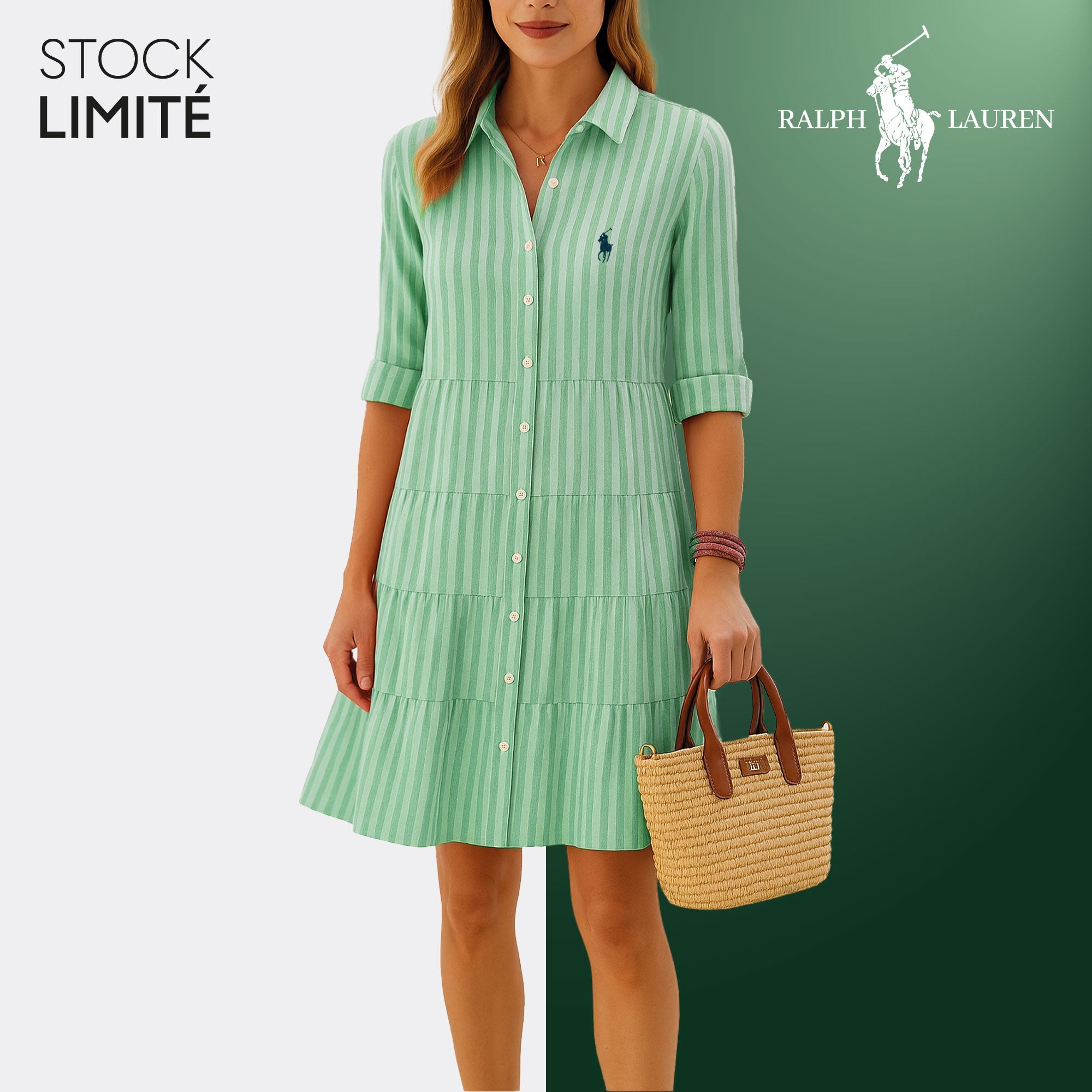 Robe Chemise Rayée – R&L - PURECLO