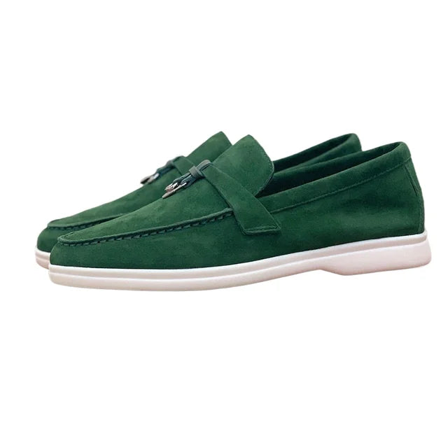 NOBA - Suede Lady Loafers - PURECLO