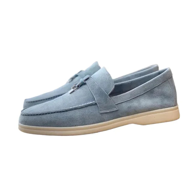 NOBA - Suede Lady Loafers - PURECLO