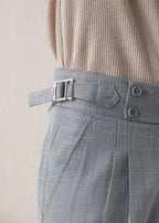 IVAR® Silver Pleated Gurkha Pants