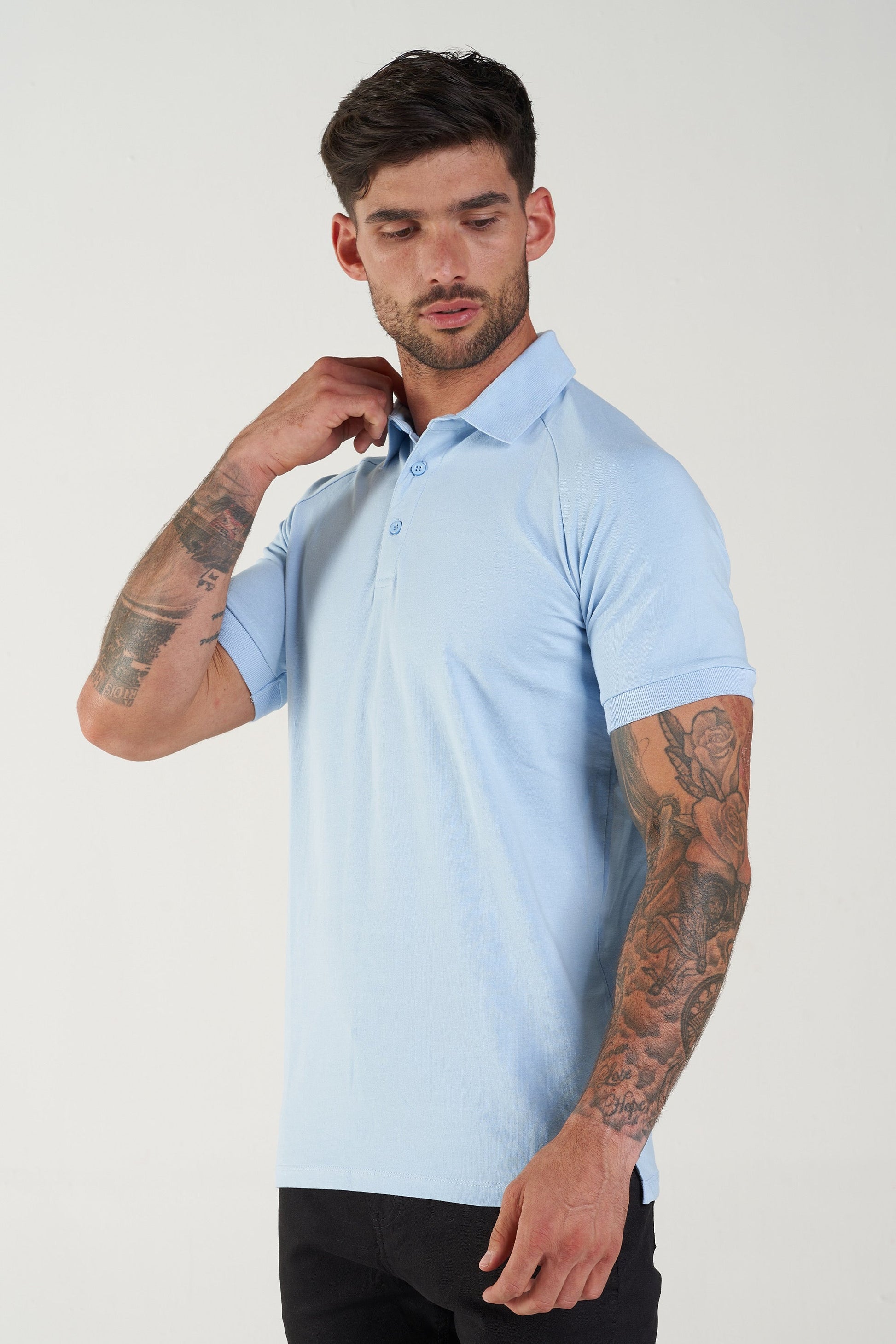 THE MUSCLE BUTTON POLO - PURECLO
