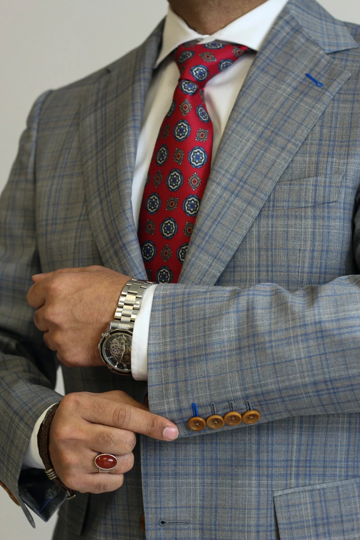 PURE | Signature Glen Plaid Suit – Grey