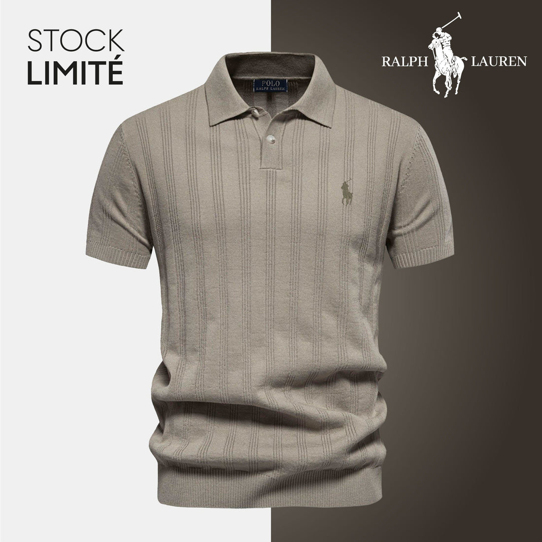 Polo Homme Maille Texturée RL - PURECLO