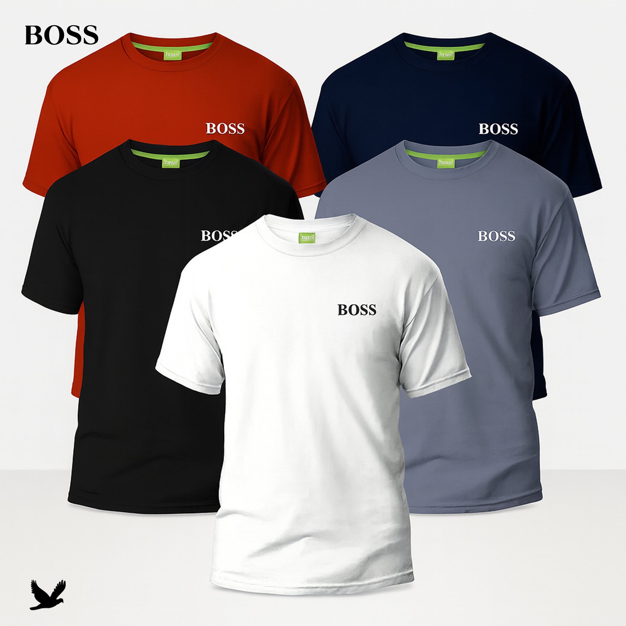 [BUY 3 GET 5] Kit 5 T-Shirt Bss Essential - Pure