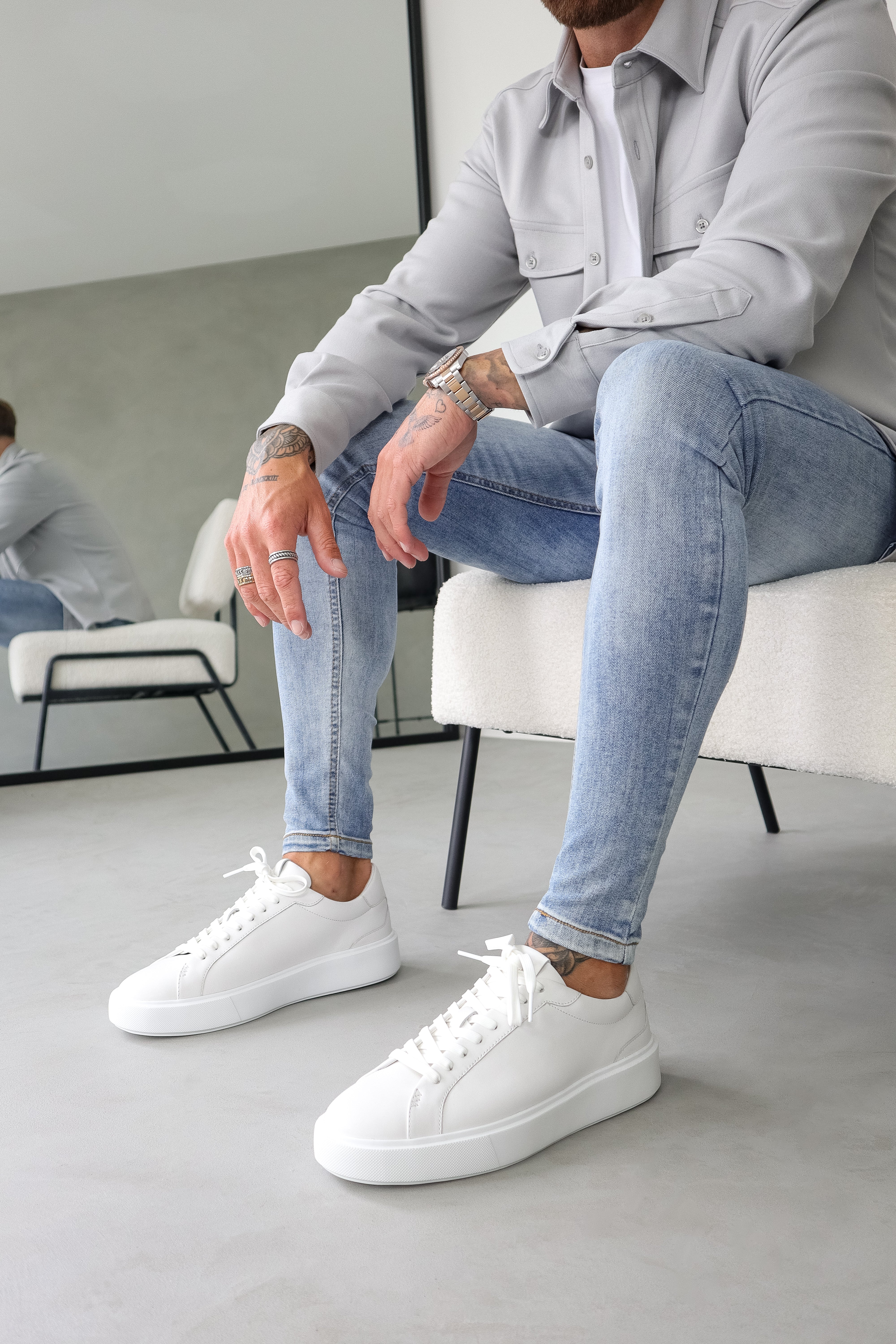 THE CLASSIC LEATHER TRAINER - PURECLO