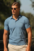 THE MUSCLE BUTTON POLO - PURECLO