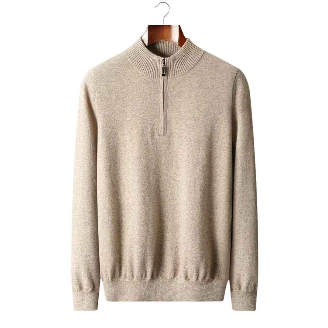 NOBA WOOL HALF ZIP SWEATER