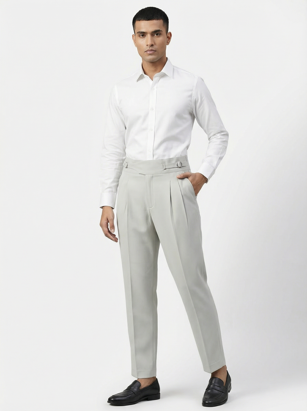Grey Gurkha Pants