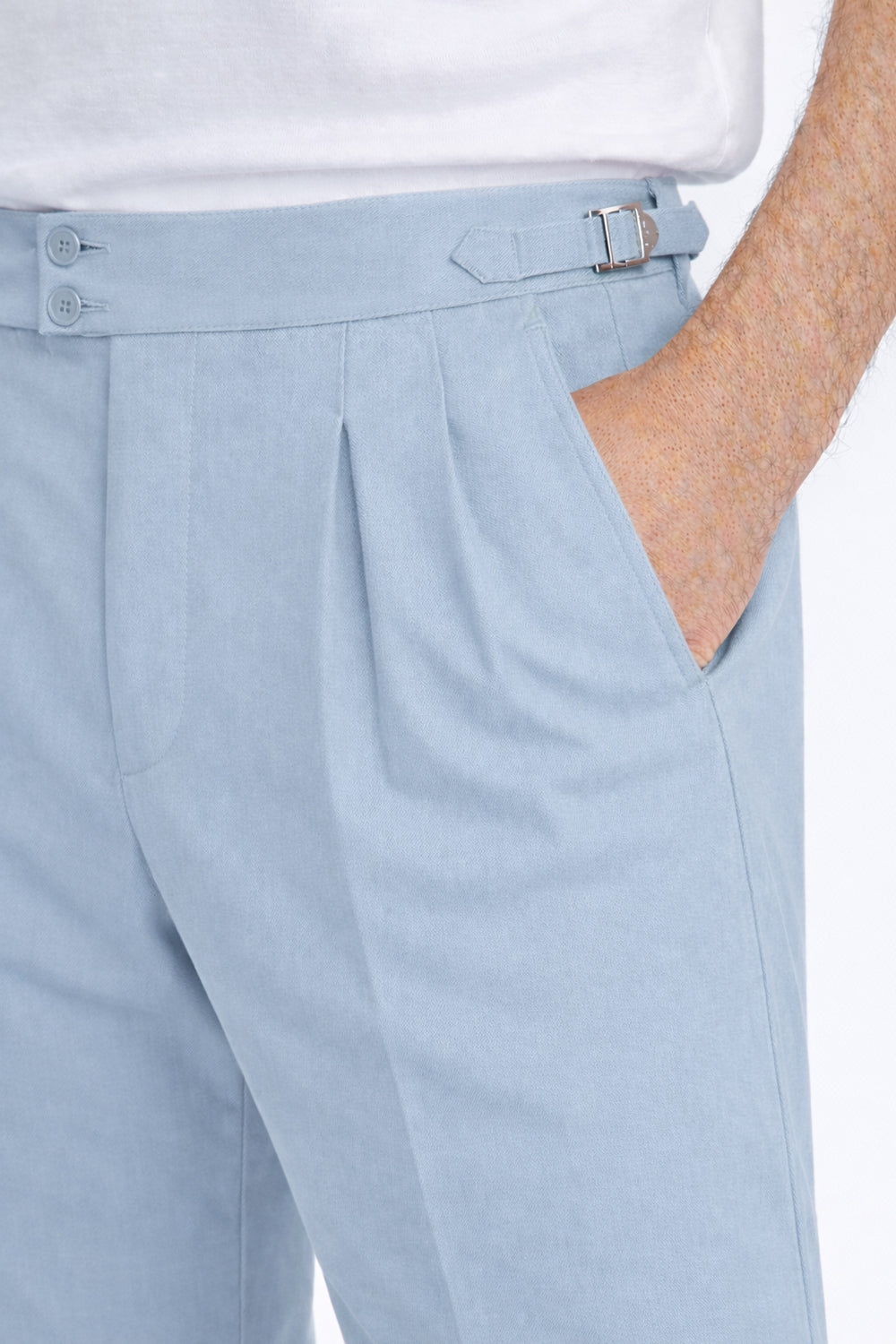 IVAR® Glacier Grey Pleated Gurkha Pants