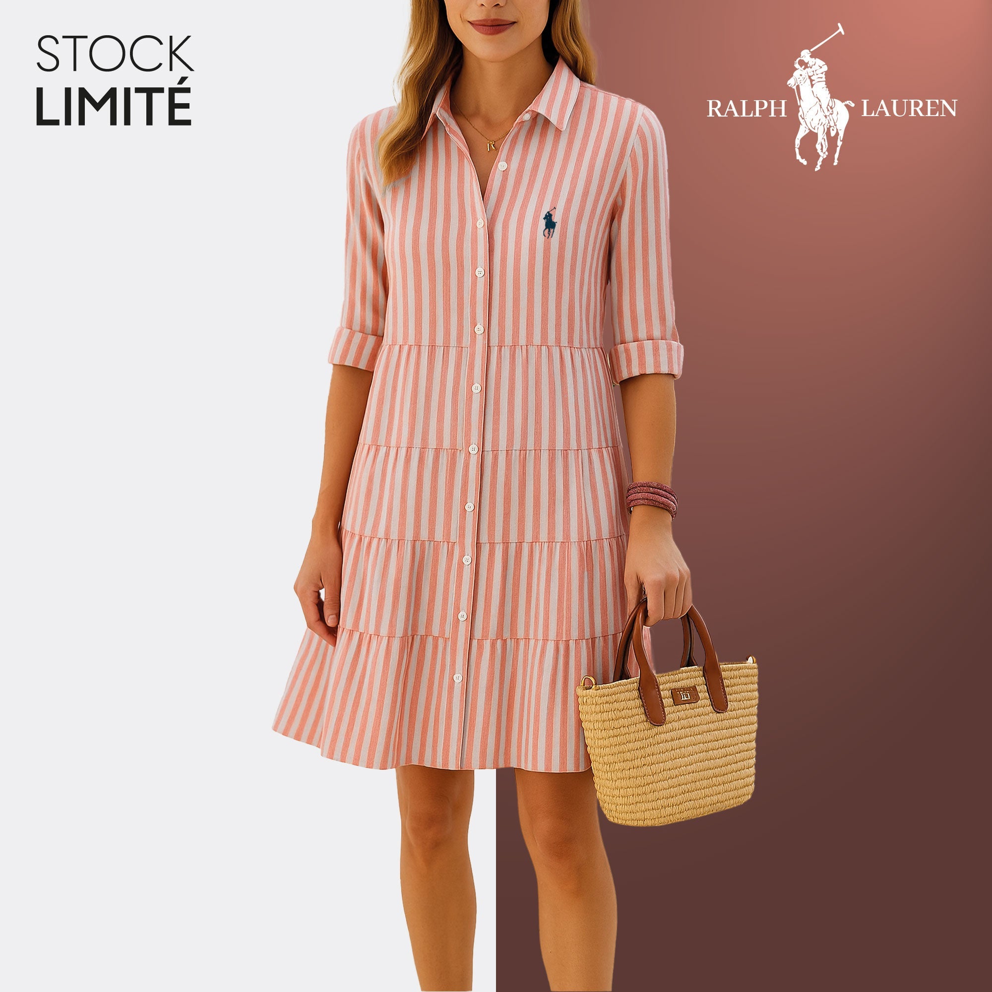 Robe Chemise Rayée – R&L - PURECLO