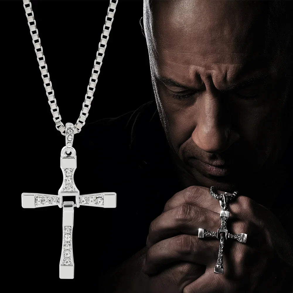 Dominic Toretto Necklace with 316L Stainless Steel Cross Pendant – Lifetime Warranty - PURECLO