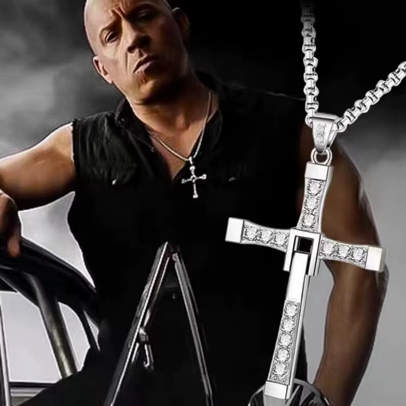 Dominic Toretto Necklace with 316L Stainless Steel Cross Pendant – Lifetime Warranty - PURECLO