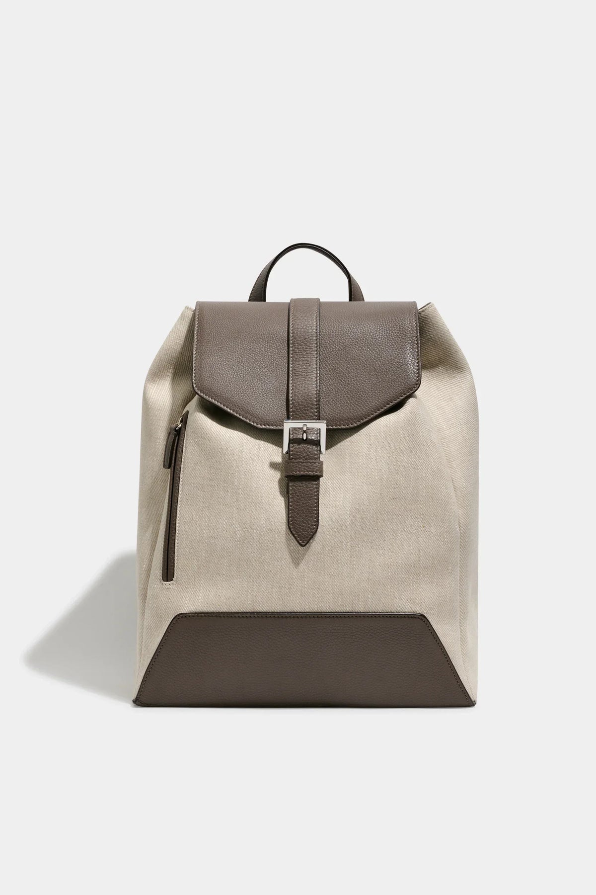 PureClo™ | Sand Canvas & Leather Backpack