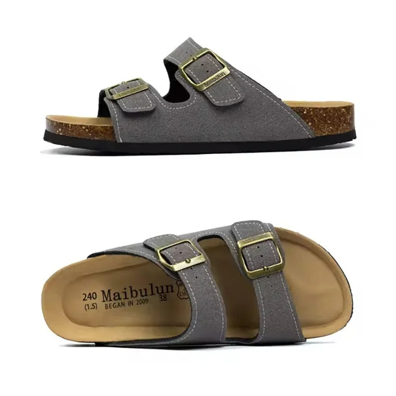 Birken California Suede Sandals for Men - Pure - PURECLO