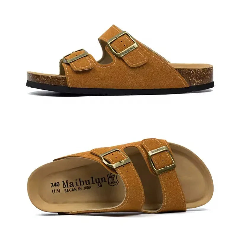 Birken California Suede Sandals for Men - Pure - PURECLO