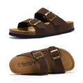 Birken California Suede Sandals for Men - Pure - PURECLO