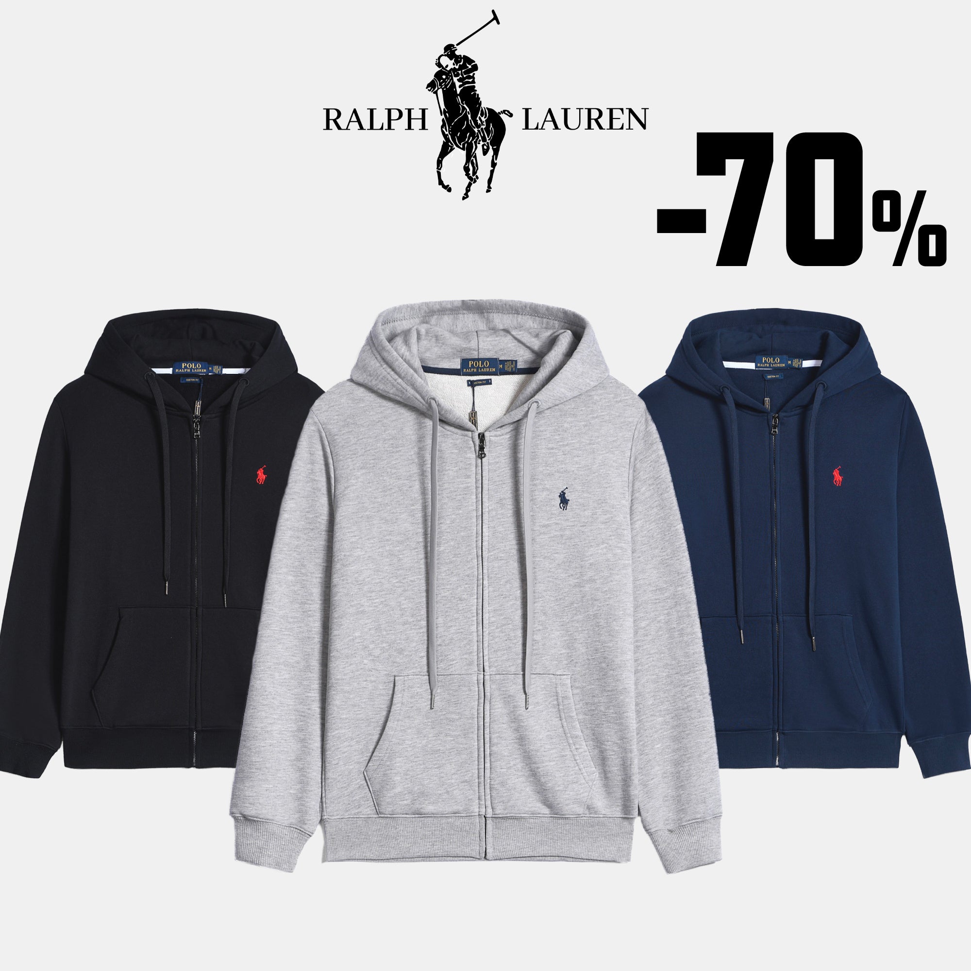 Sweat-Shirt à Capuche Classique R&L - PURECLO