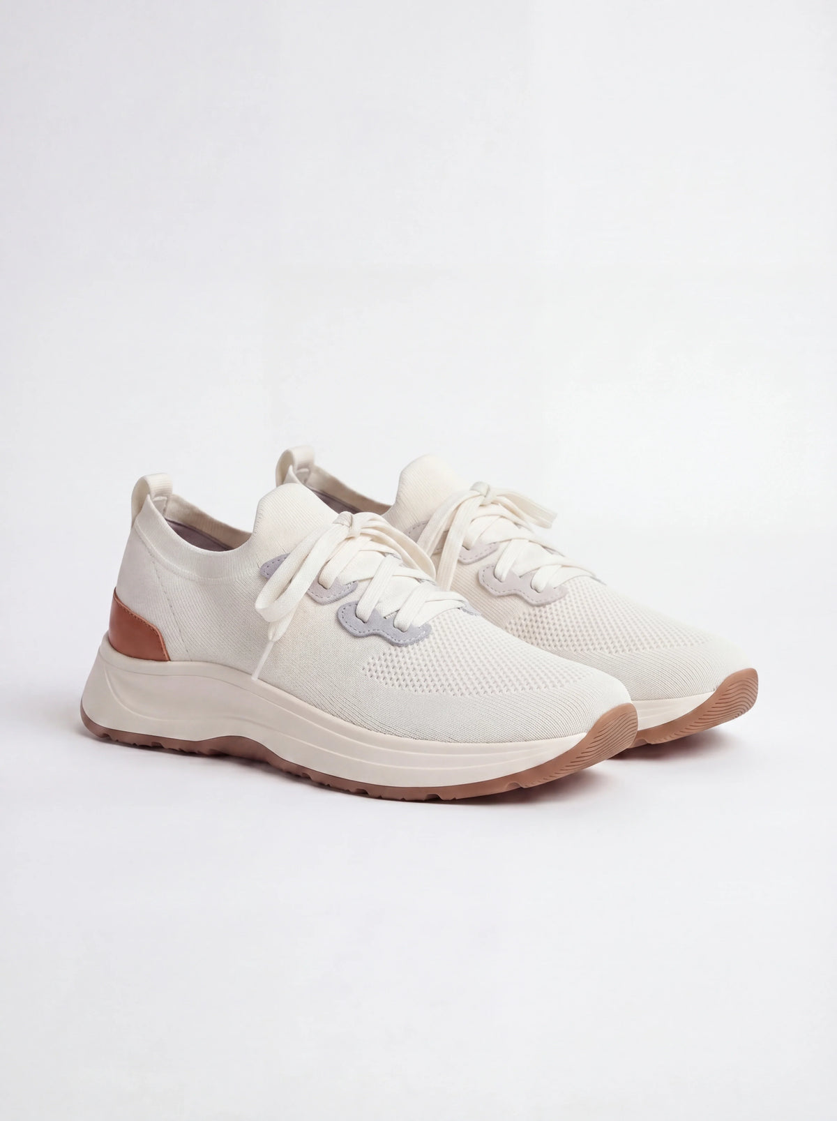 PureClo™ | White Knitted Sneakers
