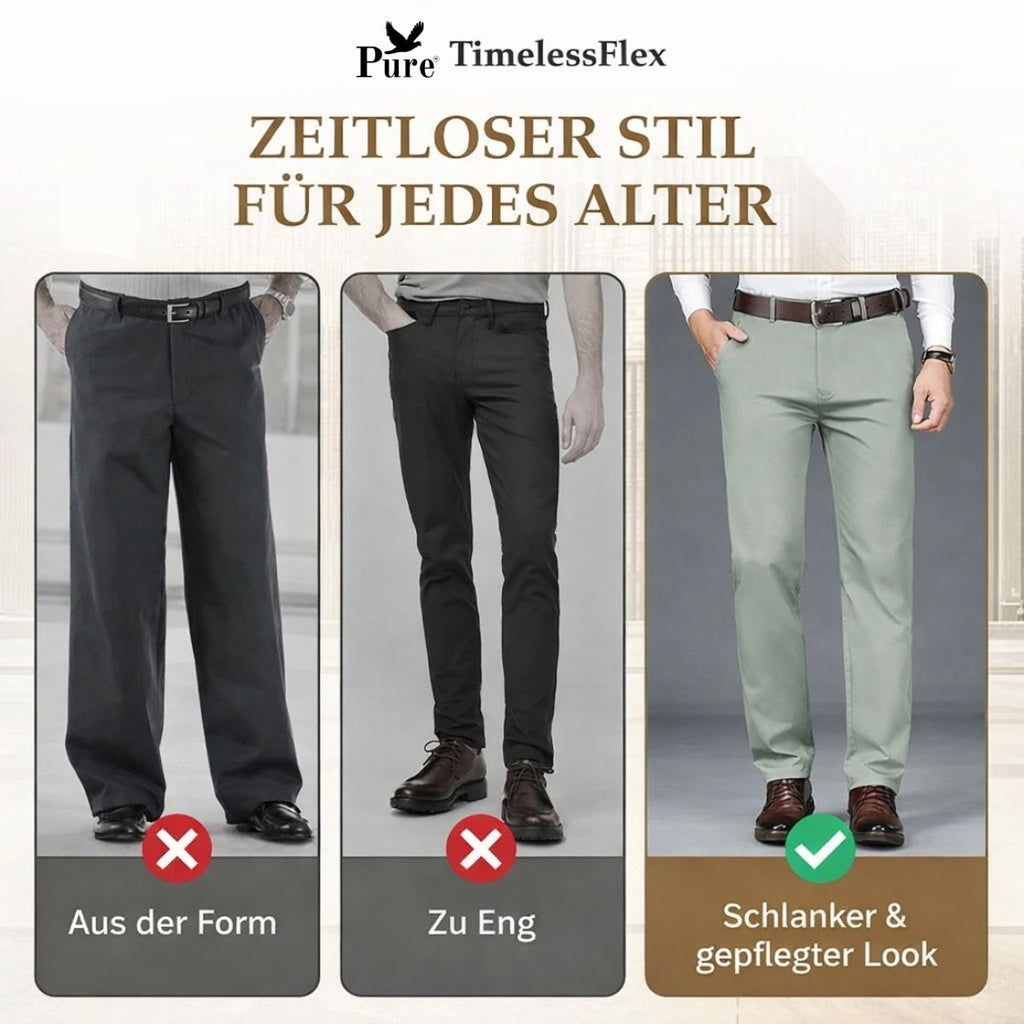 Pure TimelessFlex – Klassische Straight-Fit-Hose mit 4-Wege-Stretch