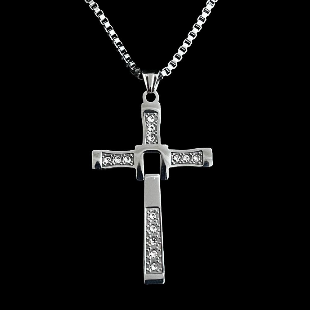 Dominic Toretto Necklace with 316L Stainless Steel Cross Pendant – Lifetime Warranty - PURECLO