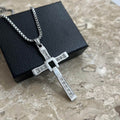 Dominic Toretto Necklace with 316L Stainless Steel Cross Pendant – Lifetime Warranty - PURECLO