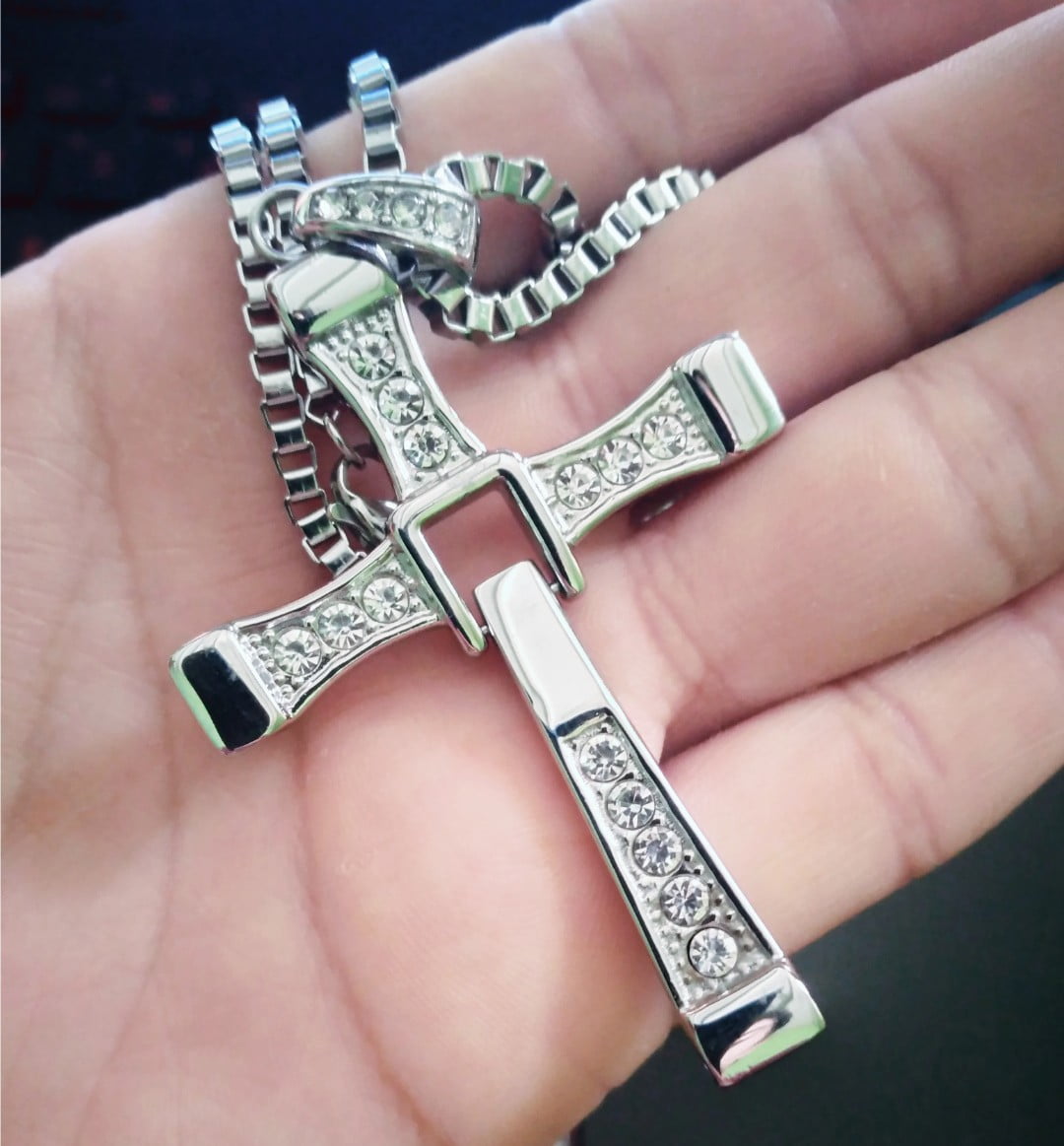 Dominic Toretto Necklace with 316L Stainless Steel Cross Pendant – Lifetime Warranty - PURECLO