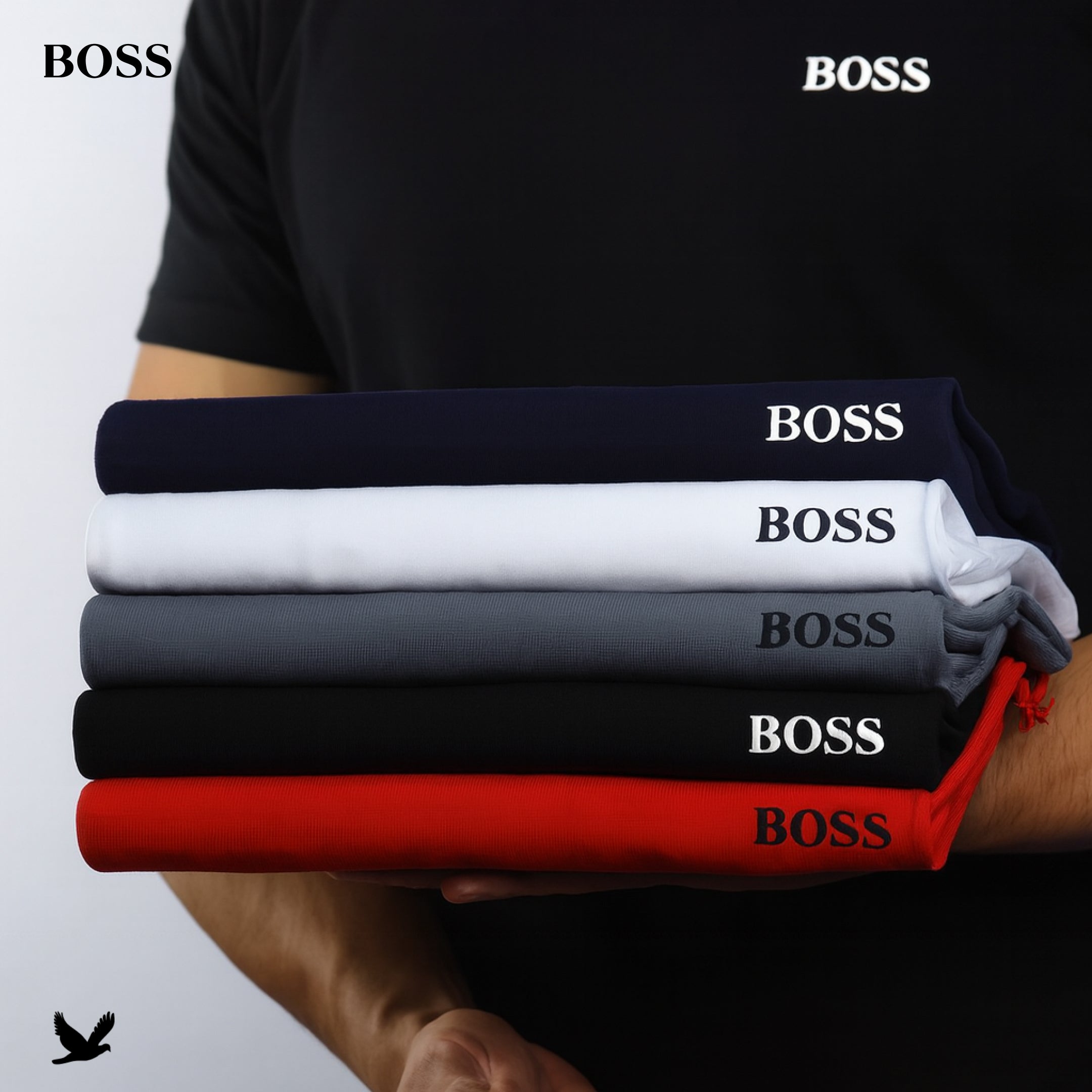[BUY 3 GET 5] Kit 5 T-Shirt Boss Essential - Pure