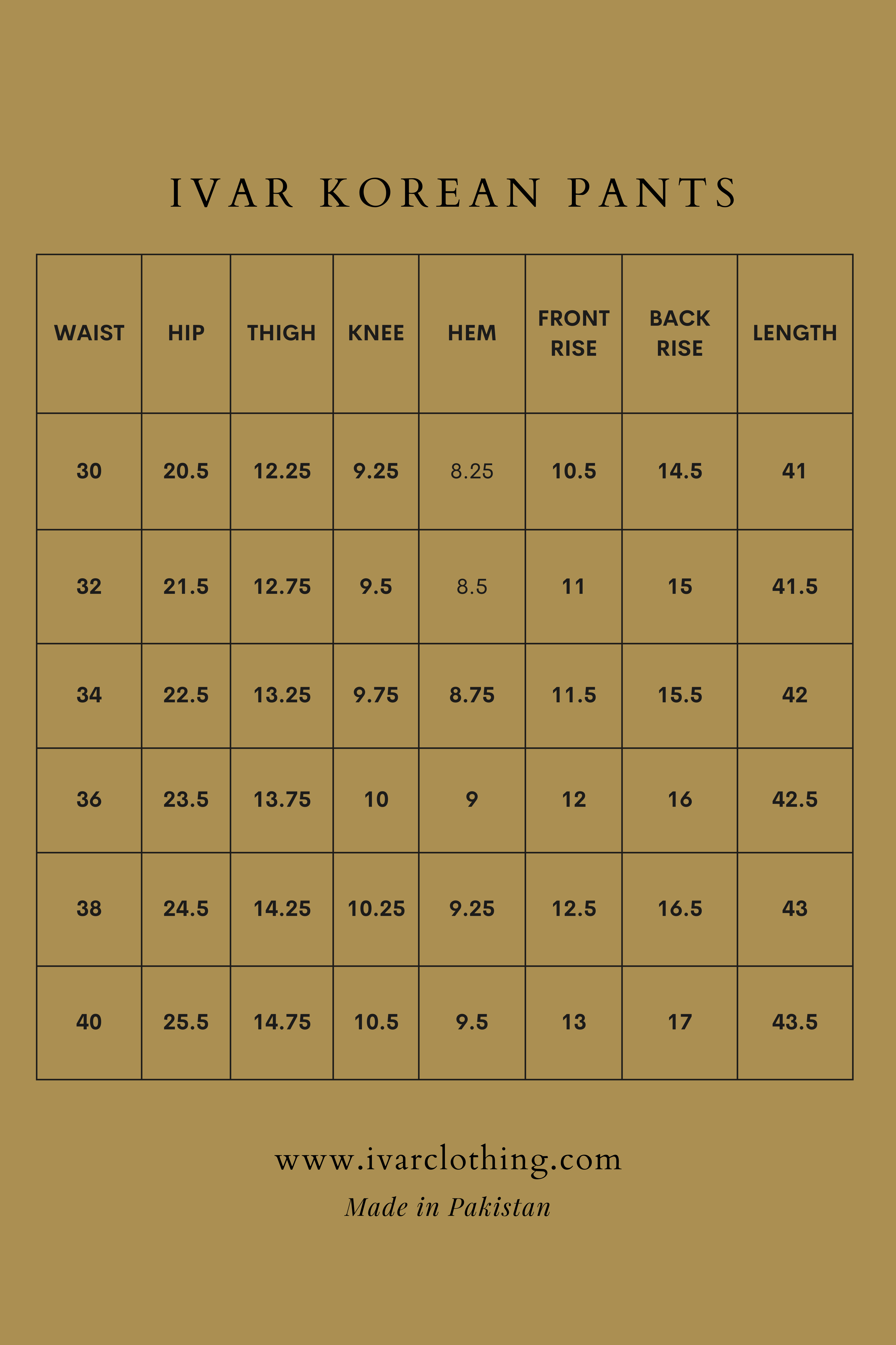 IVAR® Warm Sand Korean pants