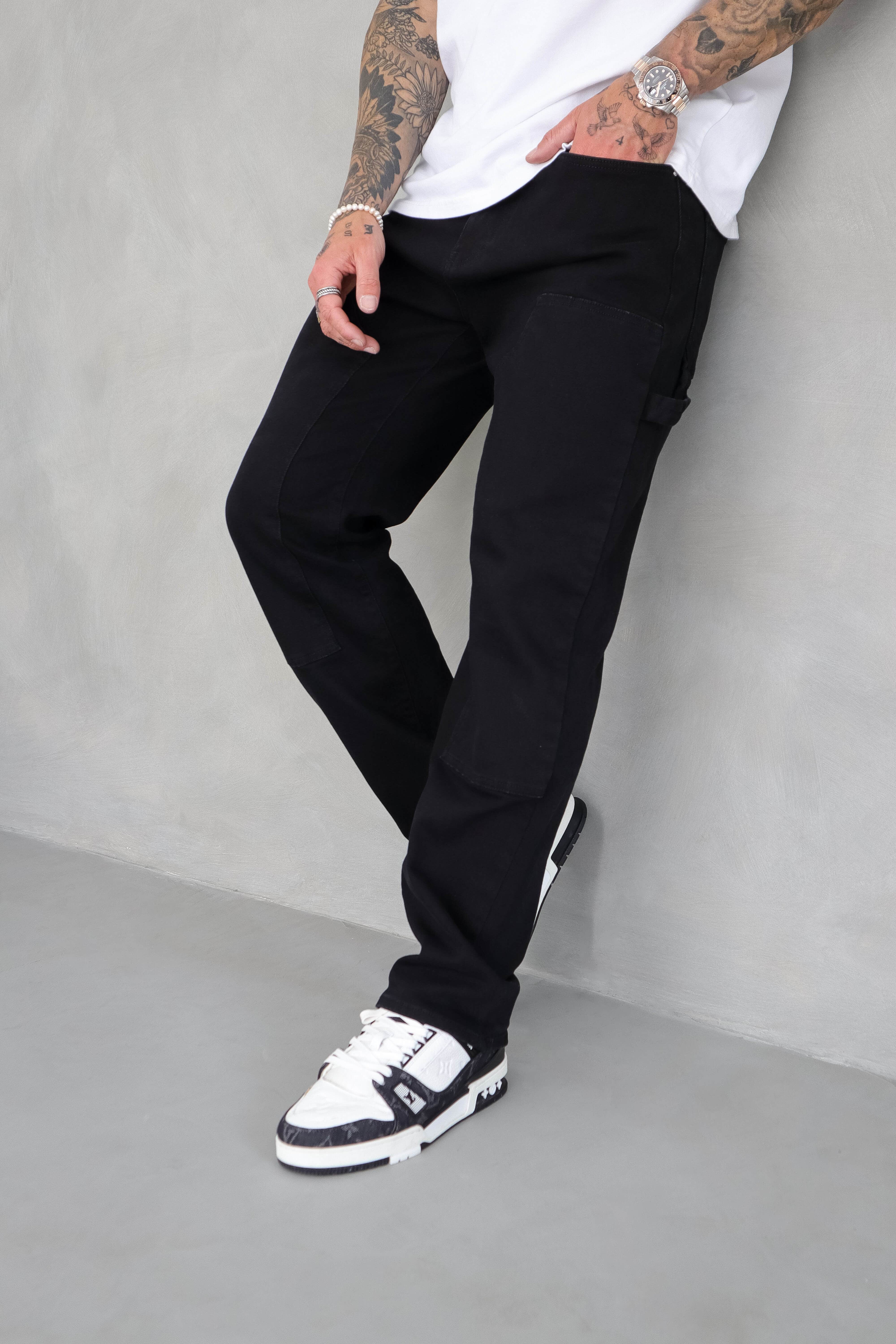 Legend London Jeans CARPENTER JEANS - WASHED BLACK