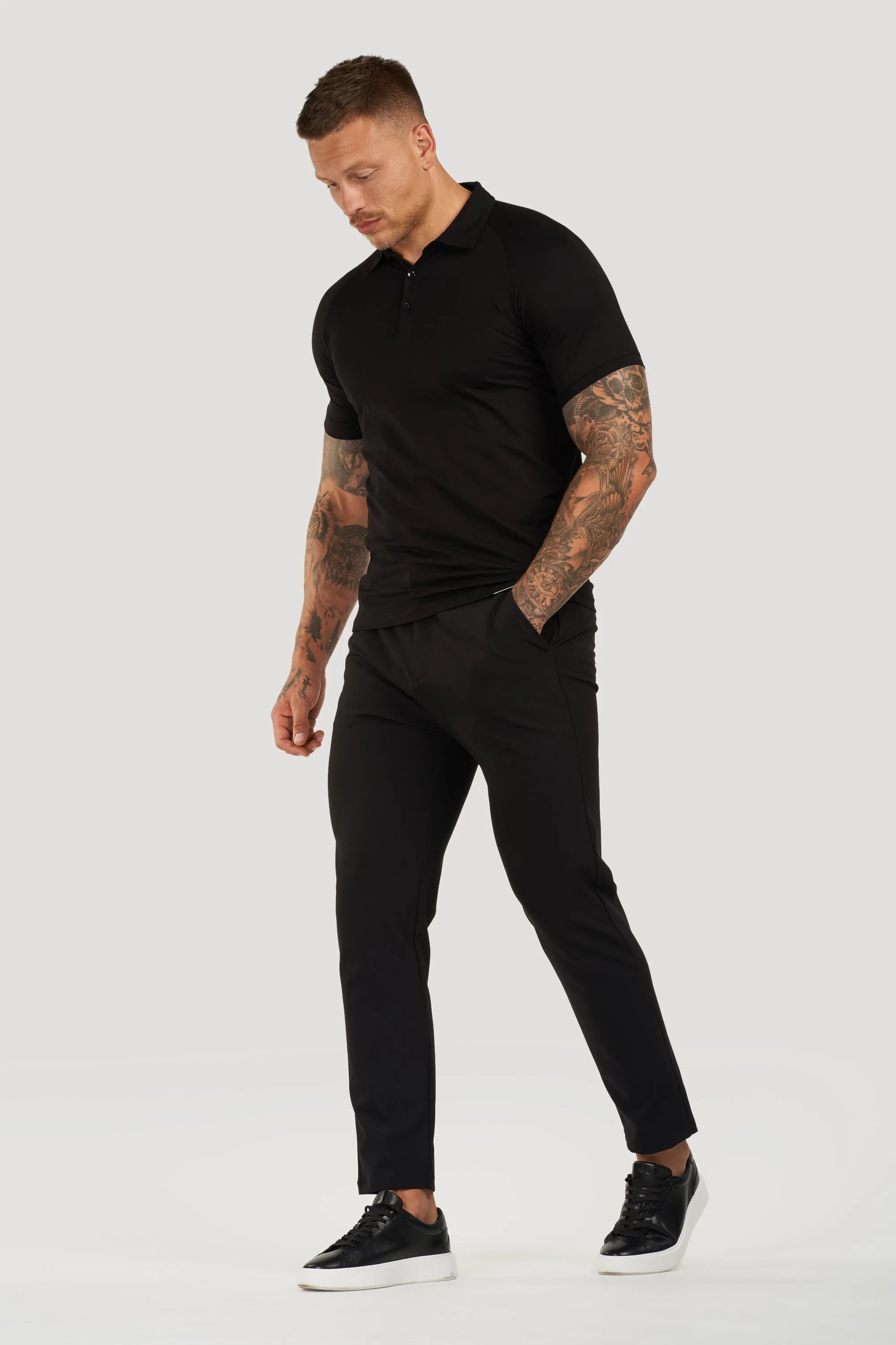 THE MUSCLE BUTTON POLO - PURECLO