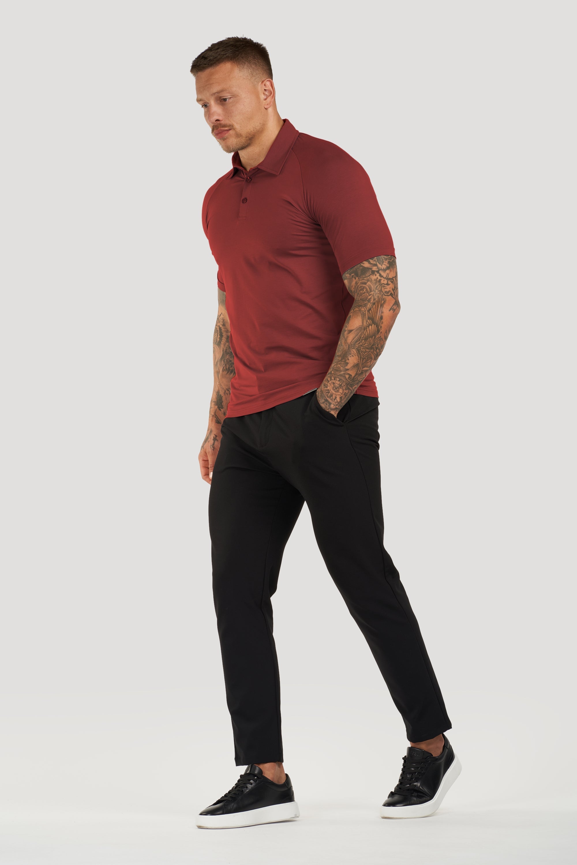 THE MUSCLE BUTTON POLO - PURECLO