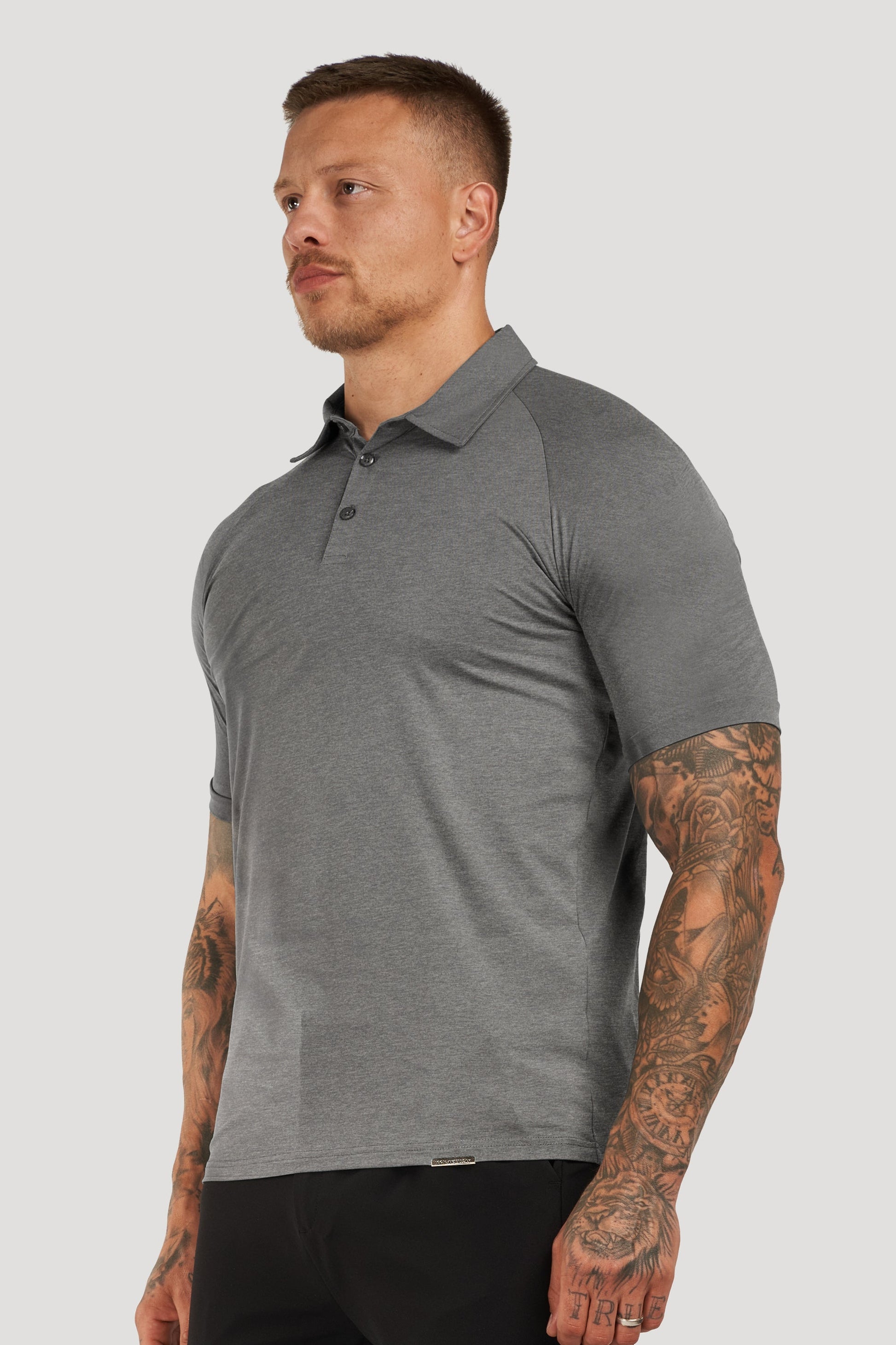 THE MUSCLE BUTTON POLO - PURECLO