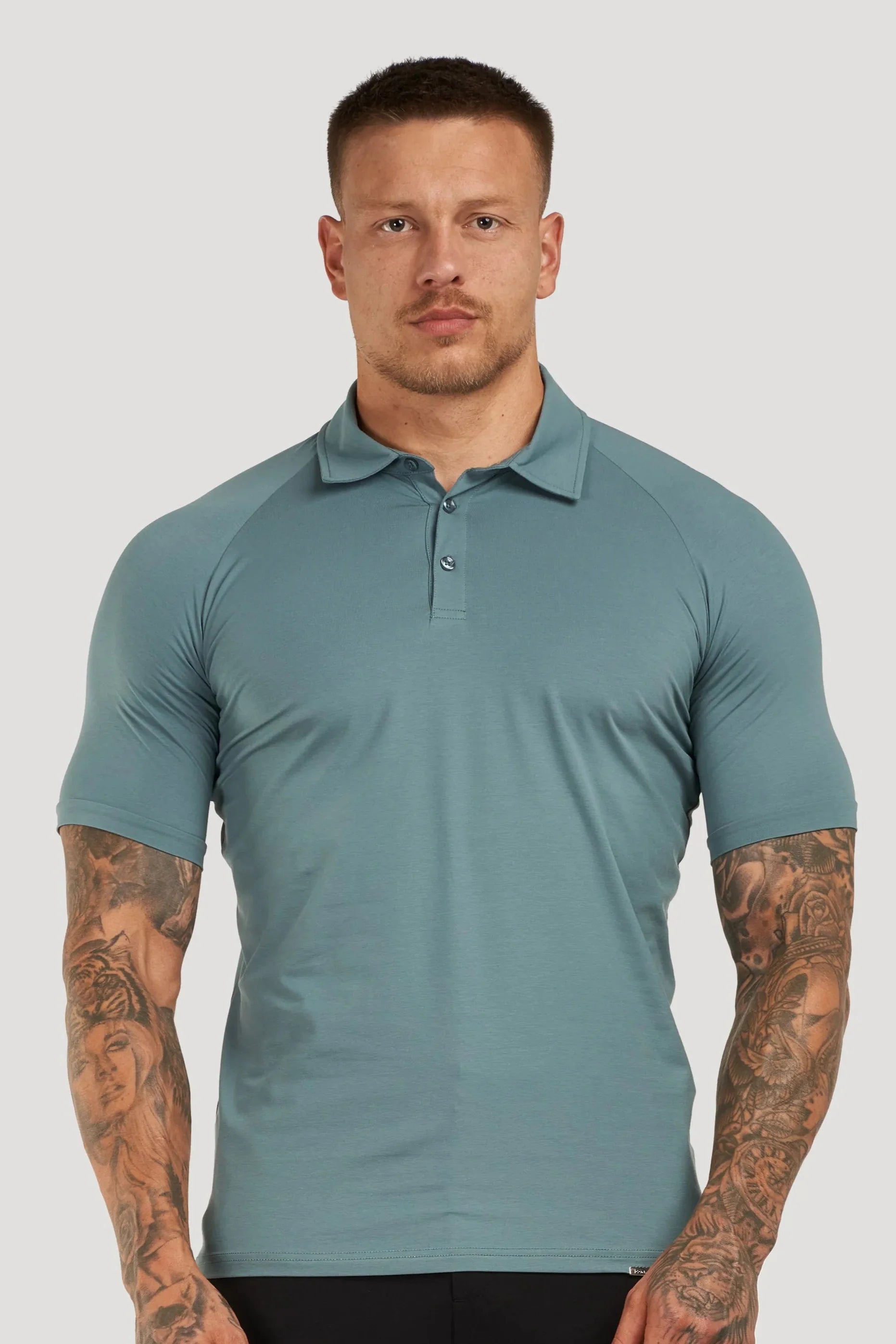 THE MUSCLE BUTTON POLO - PURECLO