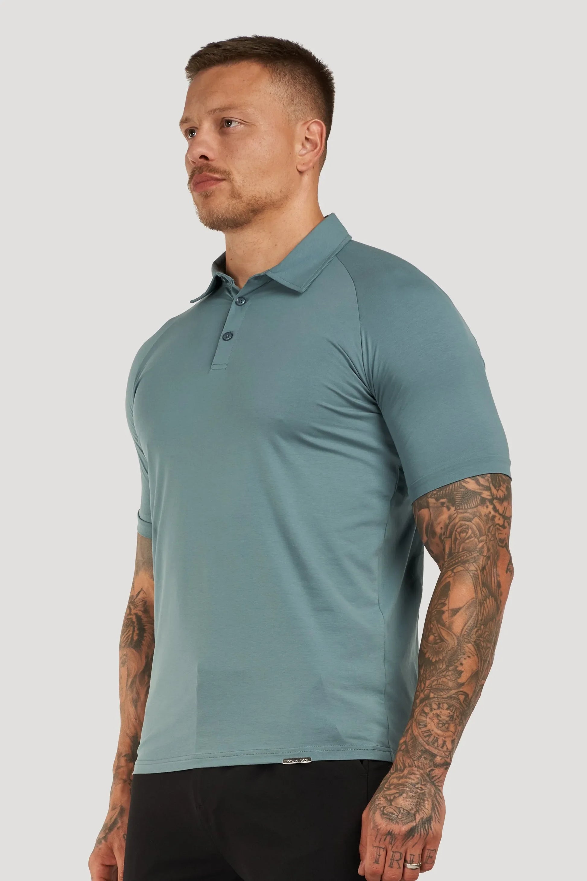 THE MUSCLE BUTTON POLO - PURECLO