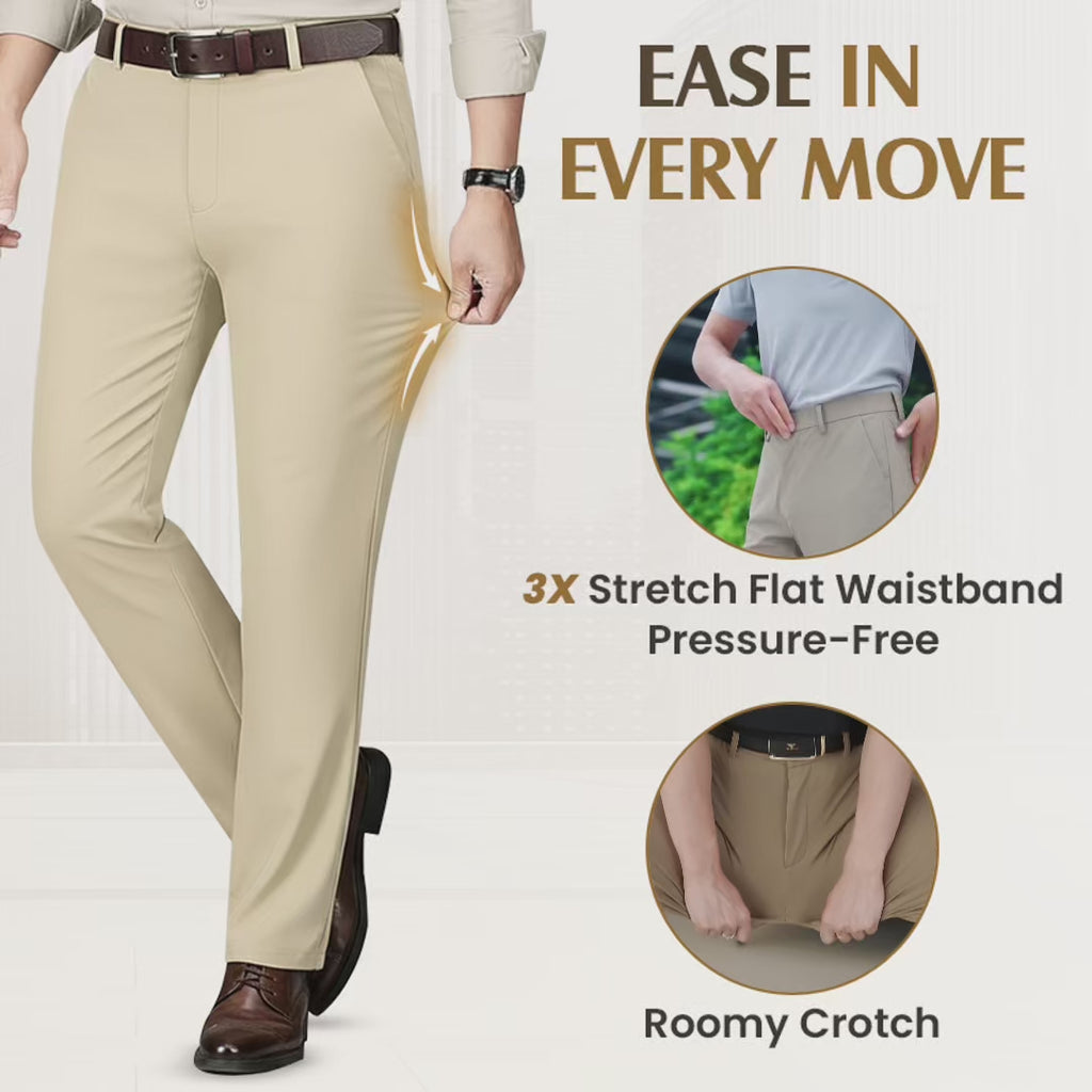 Pure™ TimelessFlex – Pantalones Clásicos de Corte Recto para Hombre con Elasticidad 4-Way Stretch