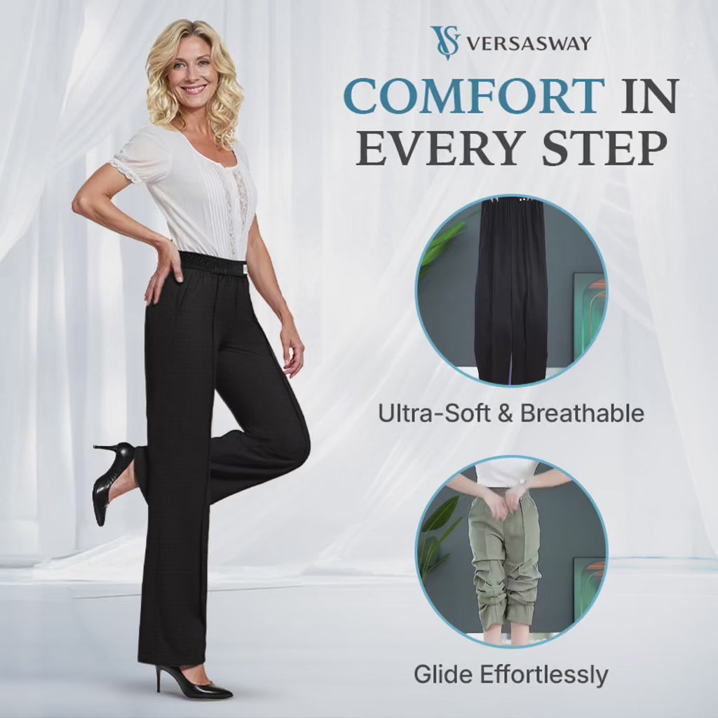 Pure VersaSway - Ultra Smooth High Rise Elastic Waist Comfy Pants