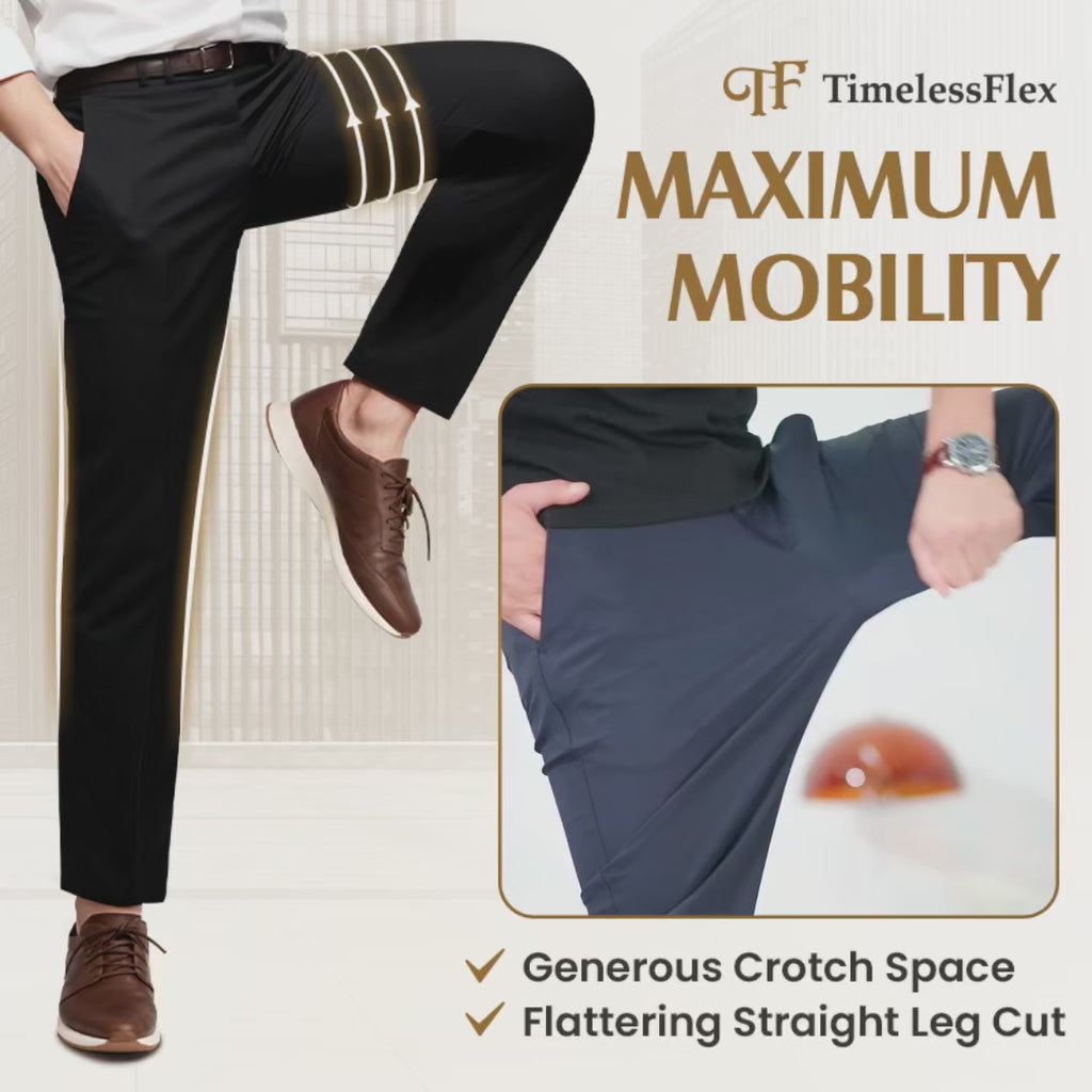 Pure™ TimelessFlex – Pantalones Clásicos de Corte Recto para Hombre con Elasticidad 4-Way Stretch