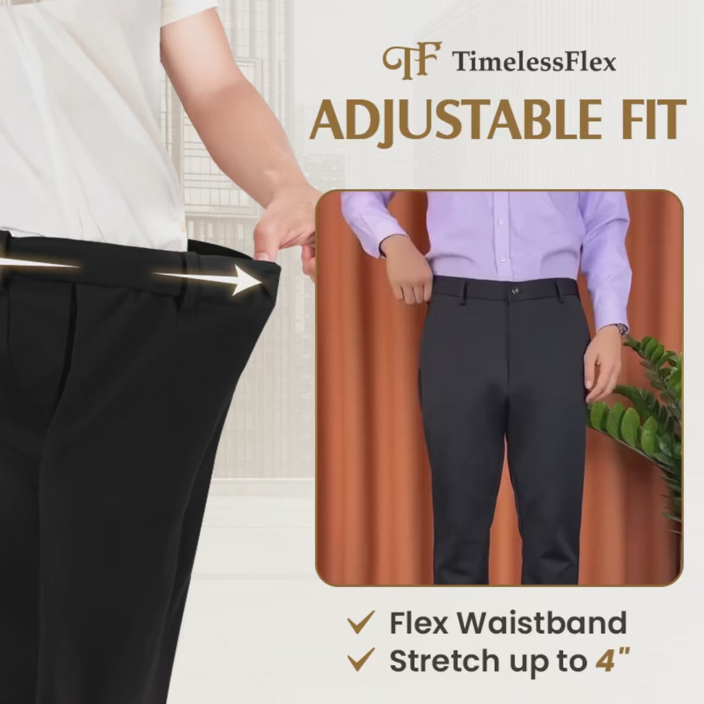 Pure™ TimelessFlex – Pantalones Clásicos de Corte Recto para Hombre con Elasticidad 4-Way Stretch