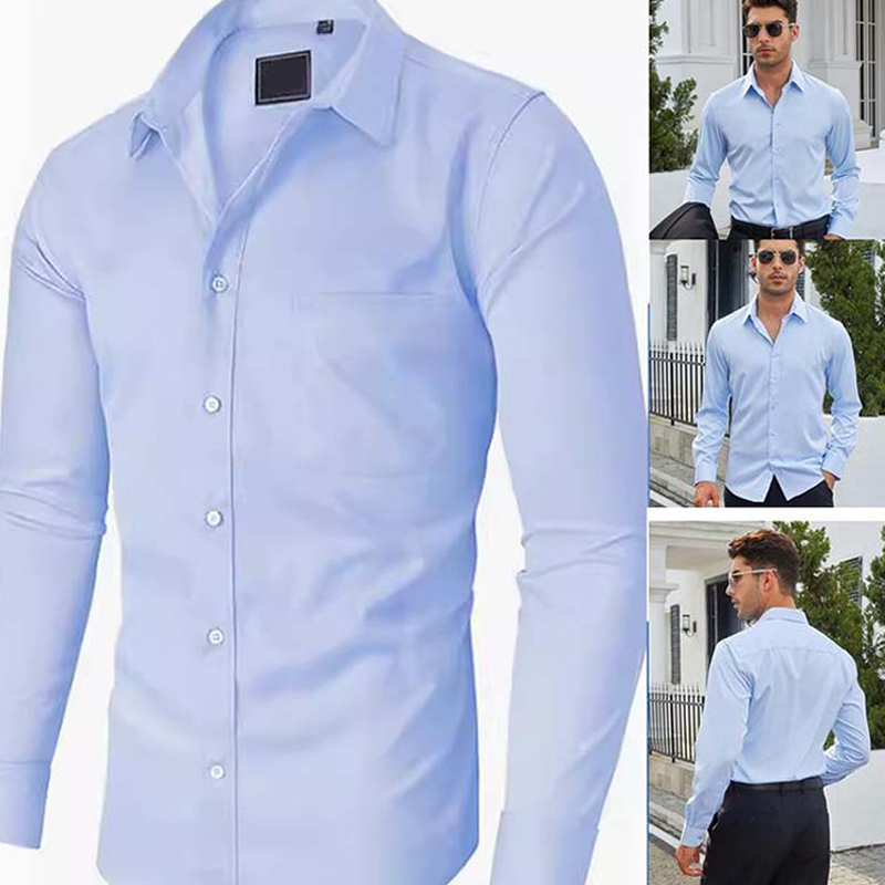 🔥Hot Sale🔥Solid-Color Long-Sleeve Shirt (50% OFF) - PURECLO