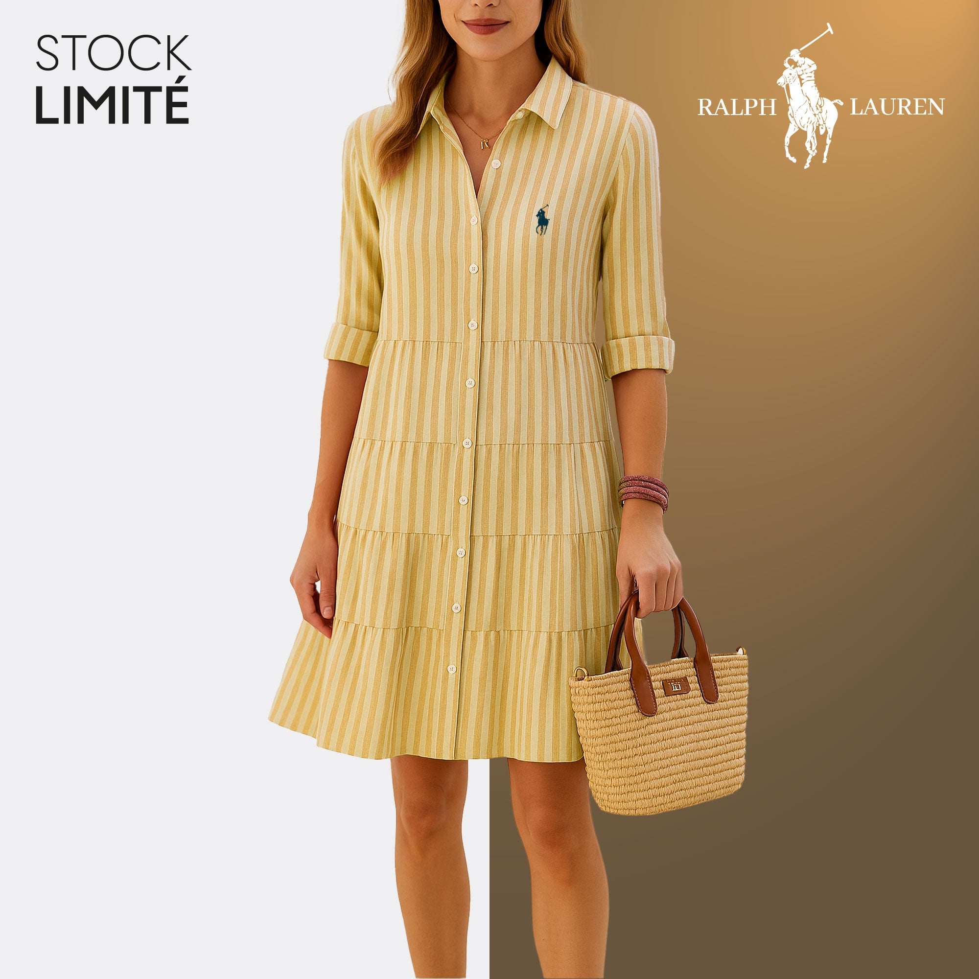 Robe Chemise Rayée – R&L - PURECLO